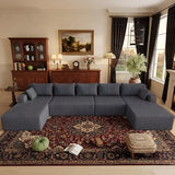 Flexible Combination Cloud Sectional Boneless Couches with Double Chaise