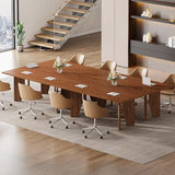 Tribesigns 5.3ft Conference Table for 4-6 People, Rectangular Conference Room Table, Large Wooden Meeting Table for Office, Brown