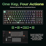 Wireless Mechanical Keyboard Hot Swappable Hall Effect Magnetic Switches 2.4 GHz/Bluetooth