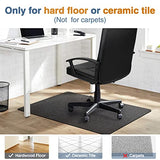 Office Chair Mat for Hardwood & Tile Floor, 55"x35" Computer Gaming Rolling Chair Mat (Black, 55"×35")