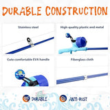 WIDDEN Kids Fishing Pole, Telescopic Fishing Rod, Toddler Collapsible Fishing Rod and Reel Combo with Tackle Box, Fishing Line, Bobber, and Soft Lures for Boy, Girl, Youth, Beginner, Over 4 Years Old