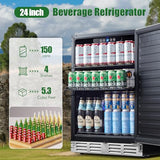 Kalamera Beverage Refrigerator, 24 inch Under Counter Beverage Cooler