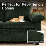 85 Inch Modular Sectional Sleeper Sofa with Pull Out Bed,L Shaped 5 Seat Sectional Couch with Storage