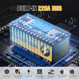 12V 200Ah LiFePO4 Lithium Battery, Max. 2560Wh, 15000 Deep Cycle Battery