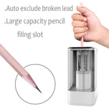 YMGSCC Black White Professional Electric Sharpener Pencil Electric Heavy Duty Mechanical