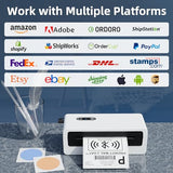 Jiose Shipping Label Printer - 4x6 Desktop Thermal Label Printer for Small Business
