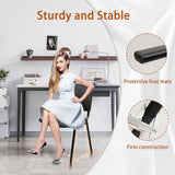 PU Leather Guest Reception Chair with Upholstered Thickene Seat and Back Support