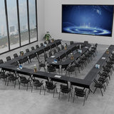 Folding Conference Room Tables, Modern Large Flip Top Mobile Meeting Tables