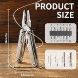 High-end Professional Multitool Pliers 15-in-1 Stainless Steel with Safety Lock 7-inch Multi Tool Foldable Pliers with Large Saw Blade Wire Cutter Scissors and Screwdirver Set Camping Survival for Man