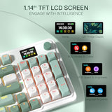 K719 Wireless Gasket Gaming Keyboard w/Hype Screen & Knob, 95 Keys Mechanical Keyboard