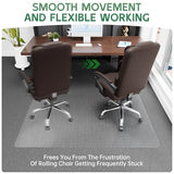Office Chair Mat for Carpet - Clear Thick Desk Chair Mat for Carpet Plastic Floor Mats for Rolling Work