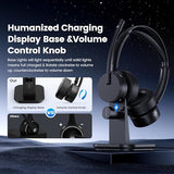 Wireless Headset with Mic for Work, Bluetooth Headset with Microphone for PC