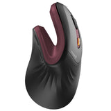 ProtoArc EM11 NL Wireless Ergonomic Vertical Mouse, Rechargeable, Wine Red