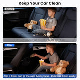 1797 Car Trash Can for Back Seat, Automotive Garbage Bin Clip on Front Seat Back, PU Leather with Leakproof Removable Plastic Liner