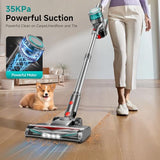 fenhua Cordless Vacuum Cleaner, Powerful Stick Vacuum Cleaner for Home with Rechargeable Battery, 6-in-1 Lightweight Handheld Vacuum, 45 Mins Runtime for Hardfloor & Carpets Pet Hair (Green)