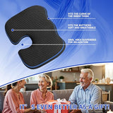 Gooo&Ma Ergonomic Seat Cushion with Air Fiber Core, Office Chair Cushion with Washable Cover (Black)
