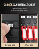 Key Cabinet with Combination Lock Resettable Black Digital Security Storage Box Steel Key Organizer with Colorful Key