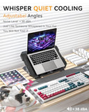 Laptop Cooling Pad, Gaming Laptop Cooler with 7.1 Inch Powerful Fan, RGB Lights & 3-Speed Fan Control & LCD Diamond Design