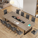 Tribesigns 8FT Conference Table Set of 2, Large Meeting Podcast Table