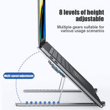 Aluminum Adjustable Laptop Stand for Tablet Support Notebook Stand Cooling Fan Pad