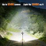 SKYFIRE Rechargeable Camping Light, 5500 Lumens LED Work Light with Detachable Tripod, 10000mAh Battery Powered, Solar Magnetic Waterproof Outdoor Light for Camping, Emergency, Construction Site