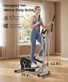 Dripex Elliptical Exercise Machine, Hyper-Quiet Magnetic Elliptical Machine for Home, 8-Level Resistance Elliptical Training Machines with 6KG Flywheel, Pulse Sensor & LCD Monitor (Blue)