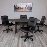 Flash Furniture Jones 6' Oval Multipurpose Conference Table, Business Meeting Table for Office and Conference Rooms, Rustic Gray
