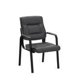 SUPER DEAL Office Guest Chair Bonded Leather Executive Side Chair Reception Chair with Solid Metal Frame Home Office Furniture, Set of 2