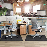 Office Chair Mat for Hardwood & Tile Floor, 55"x35" Computer Gaming Rolling Chair Mat (Black, 55"×35")
