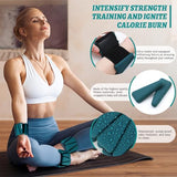 Ankle Weights Set of 2 (1 lb Each) Adjustable Wrist Weights for Women Men Wearable Arm Leg Weight for Pilates, Running, Walking, Workout, Yoga, Deep Emerald
