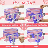 Kids Bike Basket - Bike Basket Front Fits Most Bikes & Scooters - Pink