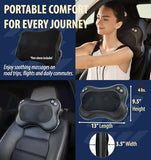 Zyllion Shiatsu Back and Neck Massager with Heat - Cordless Rechargeable 3D Electric Kneading Deep Tissue Massage Pillow with 2 Speeds for Muscle Pain Relief, Black, ZMA-34RB