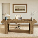 70.9-Inch Executive Desk, Large Wooden Computer Office Desk, Modern Writing Table Business Workspace Home Office Furniture