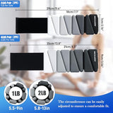 BECOJADDE Ankle Weights for Women Wrist Weights Set of 2 (2 lb Each) Adjustable Arm Leg Weight for Womens Men Suitable, Gradient Black