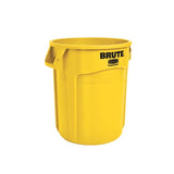 Rubbermaid Commercial Products BRUTE Heavy-Duty Round Trash/Garbage Can, 20-Gallon, Yellow, Outdoor Waste Container for Landscapers/Construction/Restaurants/Back of House/Offices/Warehouses Rubbermaid Commercial Products