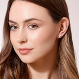14K Yellow/White Gold Stud Earrings With 1-2 Carat Lab Grown Diamond