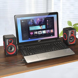 Computer Speakers, 2.0 CH PC Speakers with Surround Sound, USB Wired Laptop Speakers with Deep Bass for Desktop