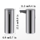 SUREK Simple Stainless Steel soap Dispenser Automatic Liquid Soap Dispenser Countertop 300 ml(10.6 oz) Rechargeable Touch-Free Easy to use