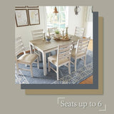 Signature Design by Ashley Skempton Cottage Dining 7 Piece Set – Rectangular Table & 6 Upholstered Chairs