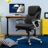 Serta Bryce Executive Office Chair, Ergonomic Computer DeskChairs with Patented AIR Lumbar Support, Comfy Body Pillows, Black