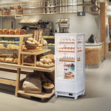 Commercial Countertop Pastry Display Refrigerator, 3.5 Cu.Ft Cake Display Case with LED Lighting