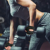 RYMNT Minimal Weight Lifting Gloves,Short Micro Workout Gloves Grip Pads with Full Palm Protection & Extra Grip, BK-XLarge