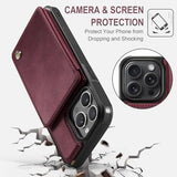 Vinich for iPhone 14 Pro Max Wallet Case with Card Holder, RFID Blocking Credit Slots Kickstand Shockproof Phone Cover Fit for iPhone 14 Pro Max 6.7" Burgundy