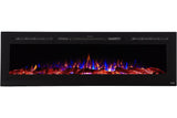 Touchstone Smart Electric Fireplace-The Sideline 72" Wide-in Wall Recessed - 30 Realistic Ember Color/Flame Options - 1,500W Heater w/Thermostat - Log & Crystal Hearth Options - Alexa/WiFi Enabled