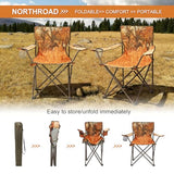 Northroad 2Pack Folding Camping Chairs Portable Animal Print Collapsible Hunting Chair for Outdoor Travel, Patio, Beach, Fishing - Zebra