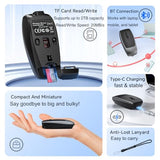 Wireless Mouse Mini Small Finger Bluetooth Mouse with TF Card Reader,Silent Pocket Portable Handheld Tiny Compact USB Travel Optical Mice for PC Laptop Computer Macbook Tablet Kids Women Men Gift
