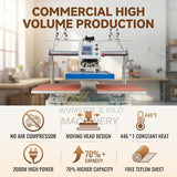 16x24 Dual Hydraulic Heat Press Machine, Commercial Shirt Press
