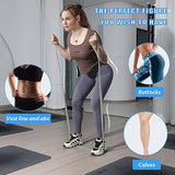 5 Pcs Resistance Bands for Working Out Women and Men, Physical Therapy Bands, Latex Free Elastic and Exercise Bands Set for Stretching, Suitable (Gray)