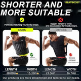 BeatBoost Weighted Vest Men 30 lb Adjustable Weight Vest with Wrist Ankle Weights Steel Plates Weights for Walking Strength Training Running Workout
