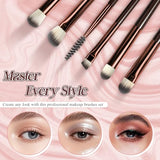 Makeup Brush Set, Premium Synthetic 10 PCS Makeup Brushes, Travel Makeup Brush Set with Soft Hairs, Makeup Brushes Set Professional for Blush, Eyeliner, Eyeshadow, Concealer, and Foundation (Brown)
